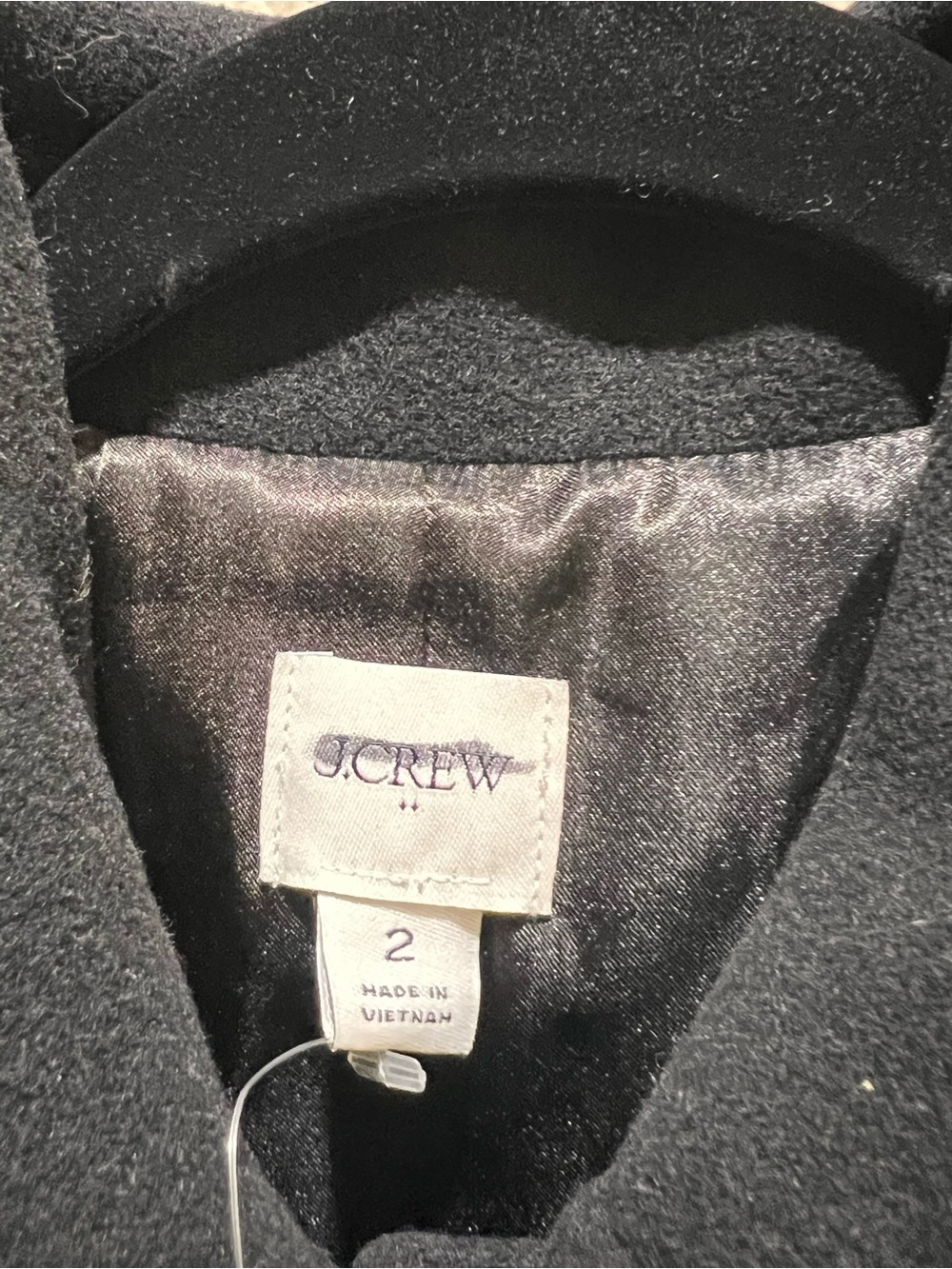 J. Crew Black Wool Pea Coat with Gold Buttons - Picture 3 of 4